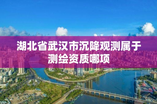 湖北省武汉市沉降观测属于测绘资质哪项