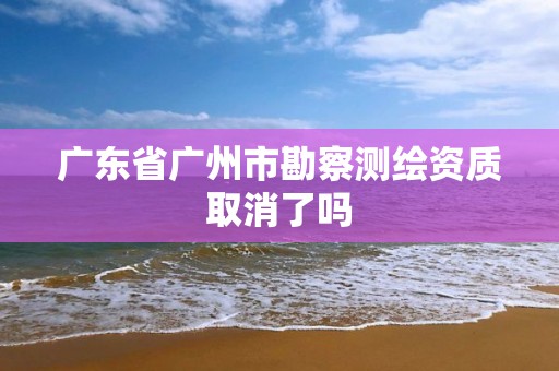 广东省广州市勘察测绘资质取消了吗