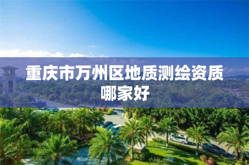 重庆市万州区地质测绘资质哪家好