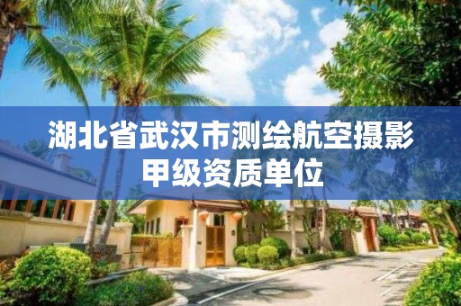 湖北省武汉市测绘航空摄影甲级资质单位