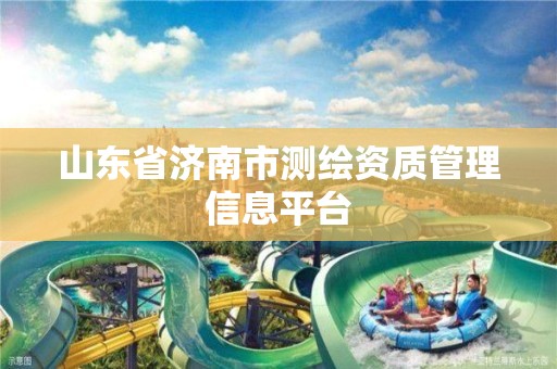 山东省济南市测绘资质管理信息平台