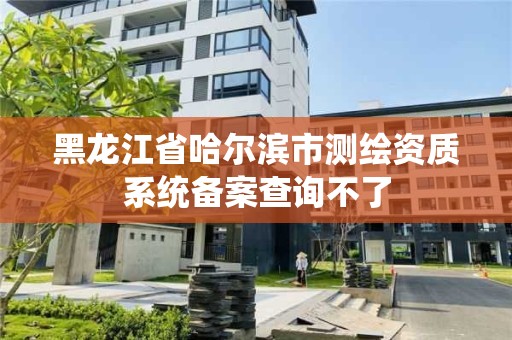 黑龙江省哈尔滨市测绘资质系统备案查询不了