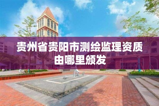 贵州省贵阳市测绘监理资质由哪里颁发