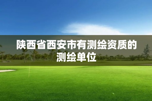 陕西省西安市有测绘资质的测绘单位