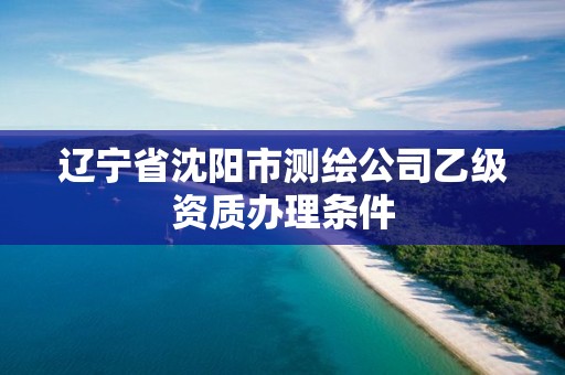 辽宁省沈阳市测绘公司乙级资质办理条件