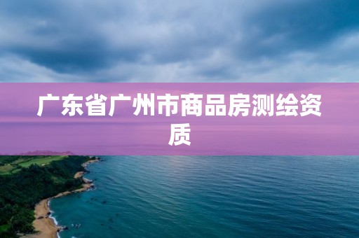 广东省广州市商品房测绘资质