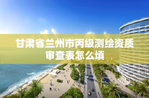 甘肃省兰州市丙级测绘资质审查表怎么填