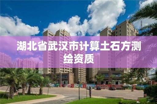 湖北省武汉市计算土石方测绘资质