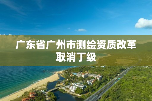 广东省广州市测绘资质改革取消丁级