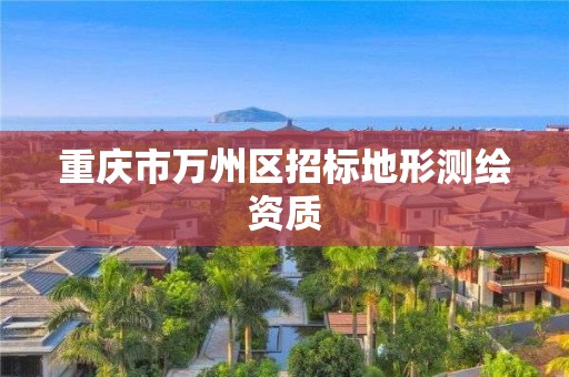 重庆市万州区招标地形测绘资质