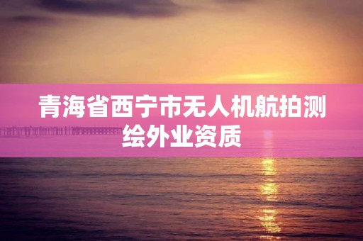 青海省西宁市无人机航拍测绘外业资质