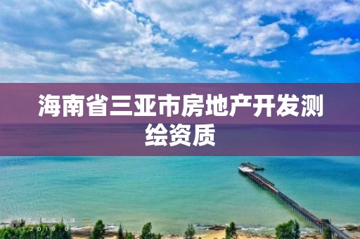 海南省三亚市房地产开发测绘资质