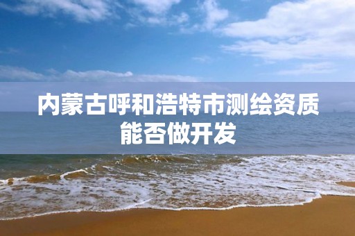 内蒙古呼和浩特市测绘资质能否做开发