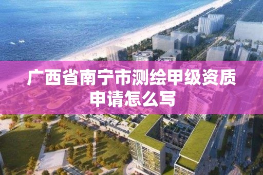 广西省南宁市测绘甲级资质申请怎么写