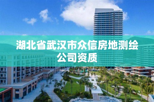 湖北省武汉市众信房地测绘公司资质