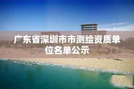 广东省深圳市市测绘资质单位名单公示