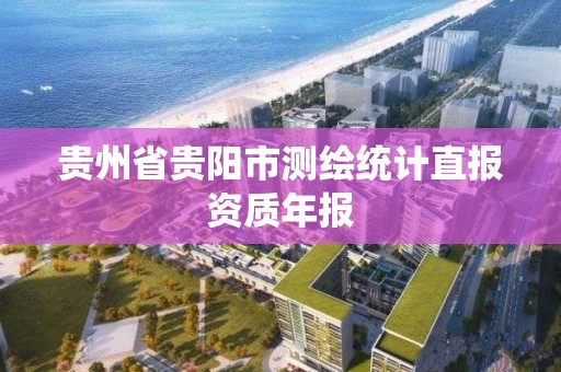 贵州省贵阳市测绘统计直报资质年报