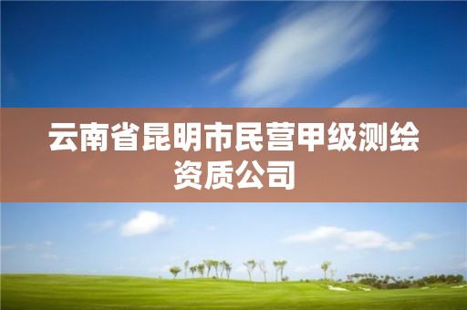 云南省昆明市民营甲级测绘资质公司