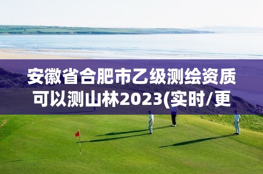 安徽省合肥市乙级测绘资质可以测山林2023(实时/更新中)