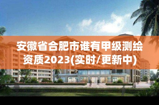 安徽省合肥市谁有甲级测绘资质2023(实时/更新中)