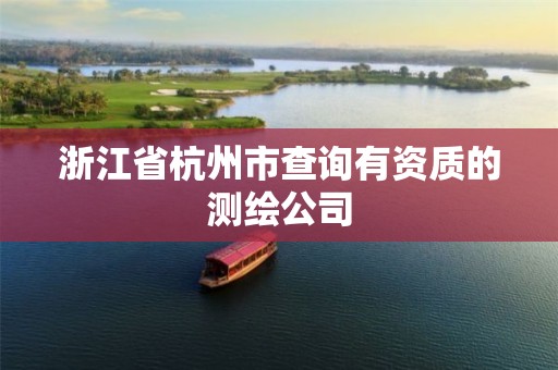 浙江省杭州市查询有资质的测绘公司