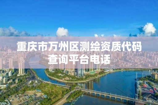 重庆市万州区测绘资质代码查询平台电话