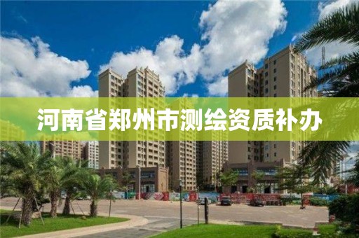 河南省郑州市测绘资质补办