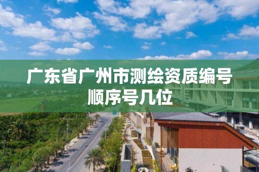 广东省广州市测绘资质编号顺序号几位