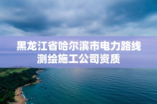 黑龙江省哈尔滨市电力路线测绘施工公司资质