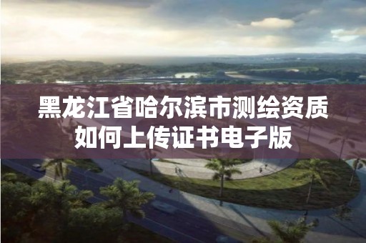 黑龙江省哈尔滨市测绘资质如何上传证书电子版