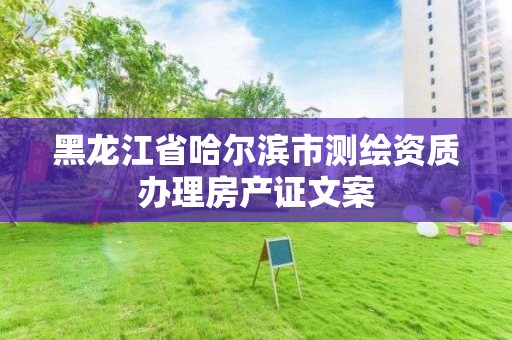 黑龙江省哈尔滨市测绘资质办理房产证文案