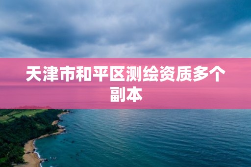 天津市和平区测绘资质多个副本