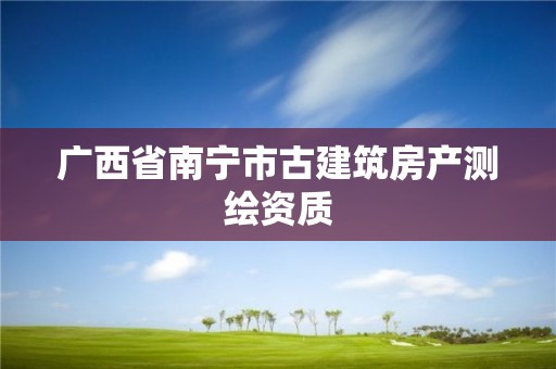 广西省南宁市古建筑房产测绘资质