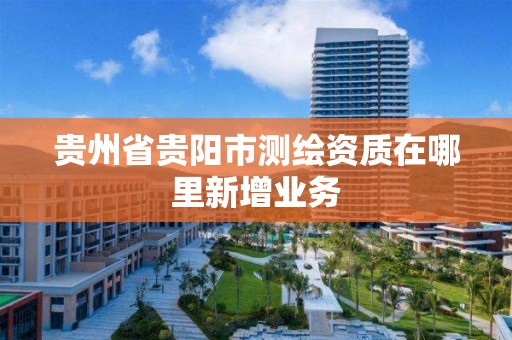 贵州省贵阳市测绘资质在哪里新增业务