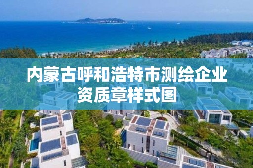 内蒙古呼和浩特市测绘企业资质章样式图