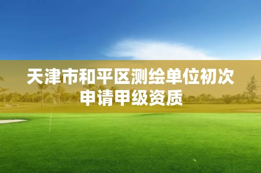 天津市和平区测绘单位初次申请甲级资质