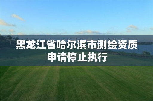 黑龙江省哈尔滨市测绘资质申请停止执行