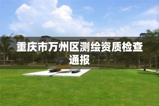 重庆市万州区测绘资质检查通报