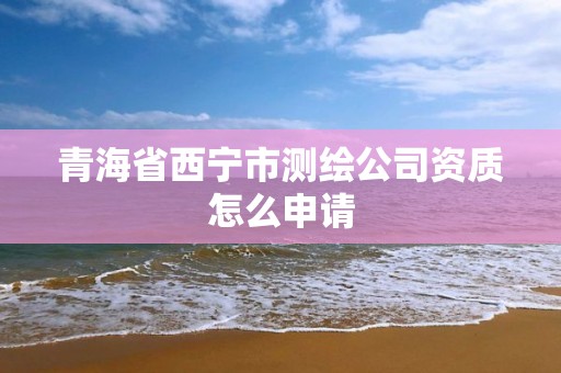 青海省西宁市测绘公司资质怎么申请