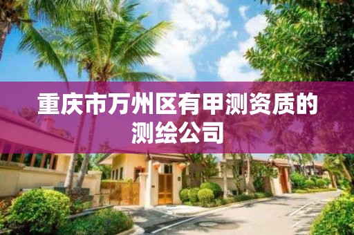 重庆市万州区有甲测资质的测绘公司