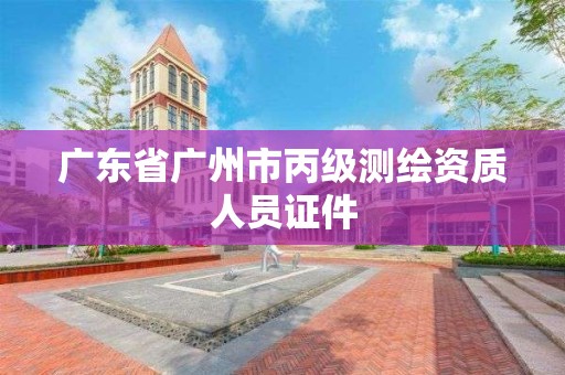 广东省广州市丙级测绘资质人员证件