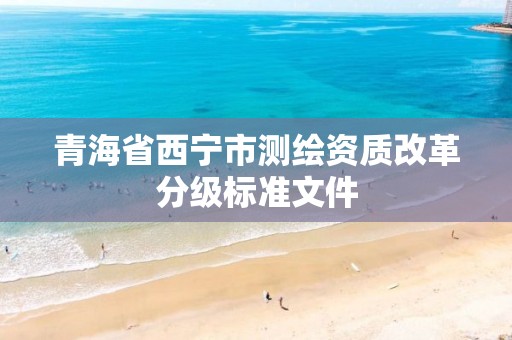 青海省西宁市测绘资质改革分级标准文件