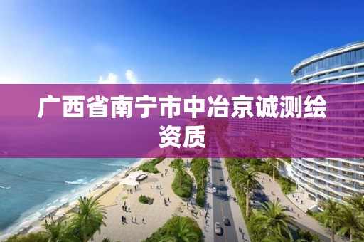 广西省南宁市中冶京诚测绘资质