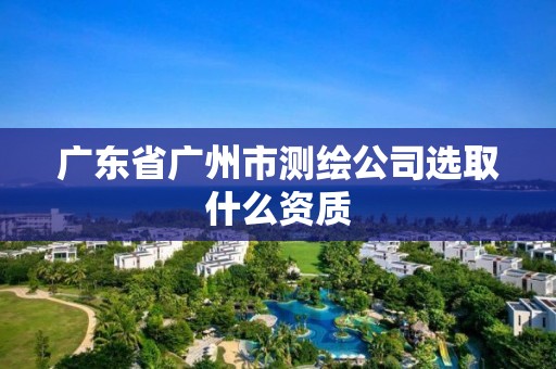 广东省广州市测绘公司选取什么资质