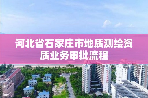 河北省石家庄市地质测绘资质业务审批流程