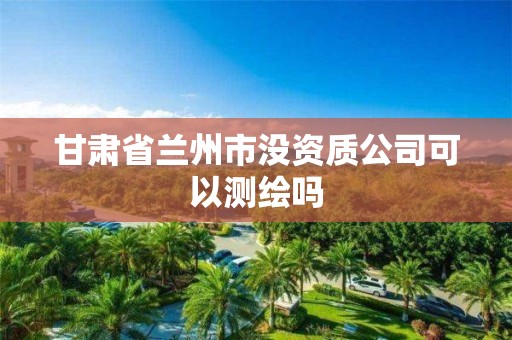 甘肃省兰州市没资质公司可以测绘吗