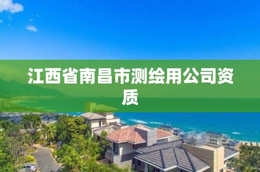 江西省南昌市测绘用公司资质