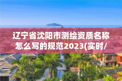 辽宁省沈阳市测绘资质名称怎么写的规范2023(实时/更新中)