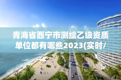 青海省西宁市测绘乙级资质单位都有哪些2023(实时/更新中)