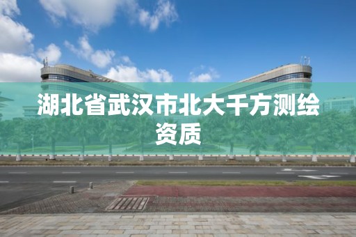 湖北省武汉市北大千方测绘资质